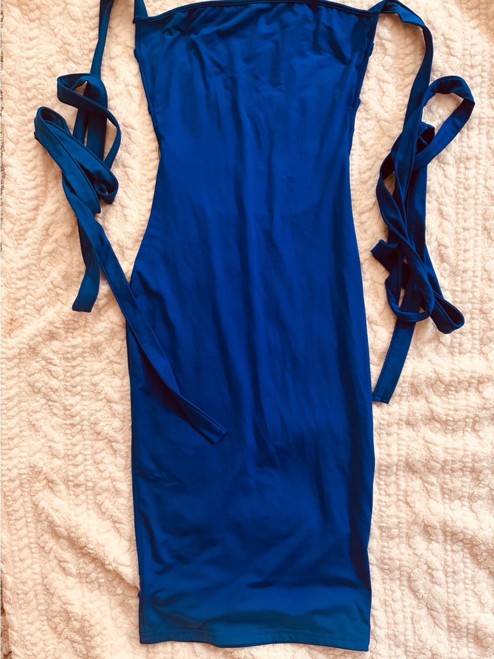 Sleek Royal Blue Strap Dress